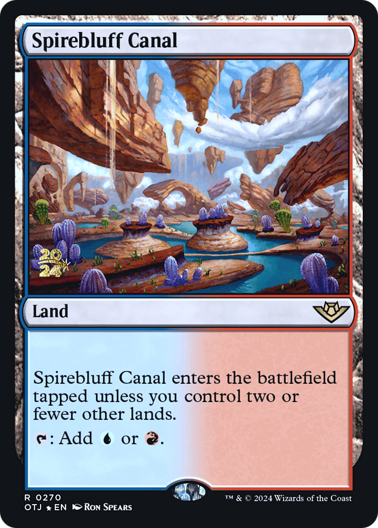 Image of Spirebluff Canal (OTJ) [Outlaws of Thunder Junction Prerelease Promos]