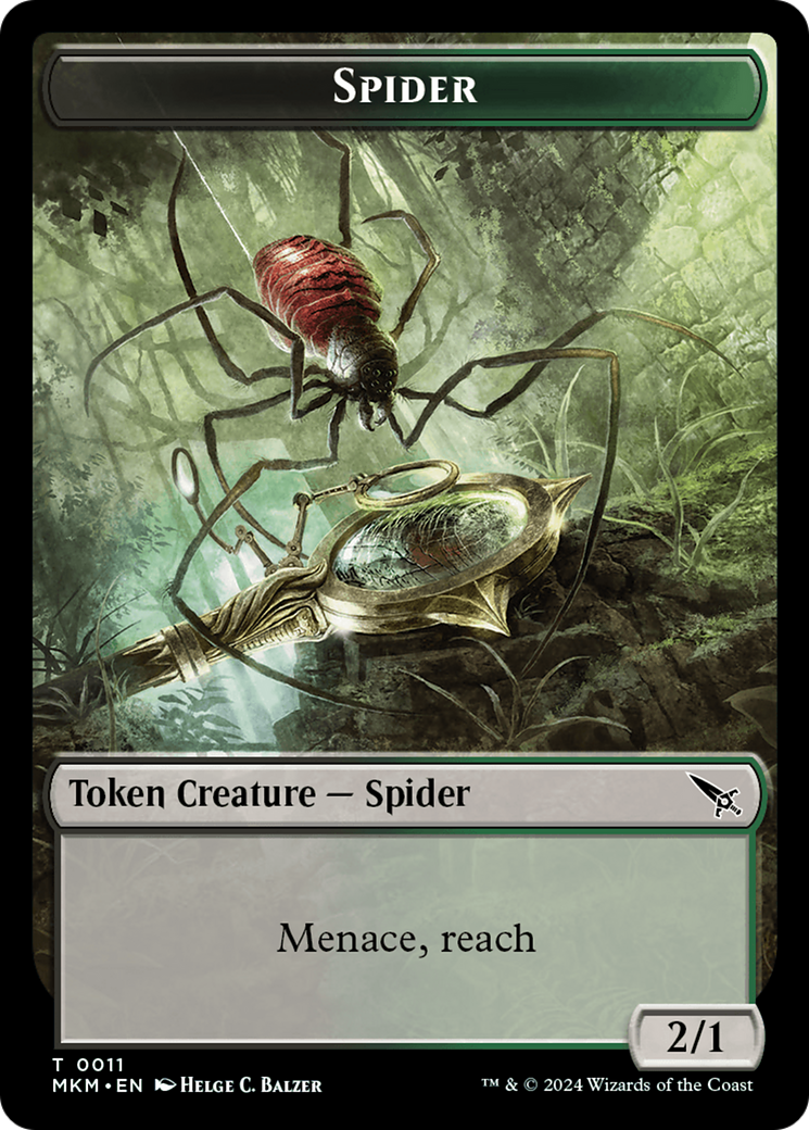 Image of Spider Token [Murders at Karlov Manor Tokens]