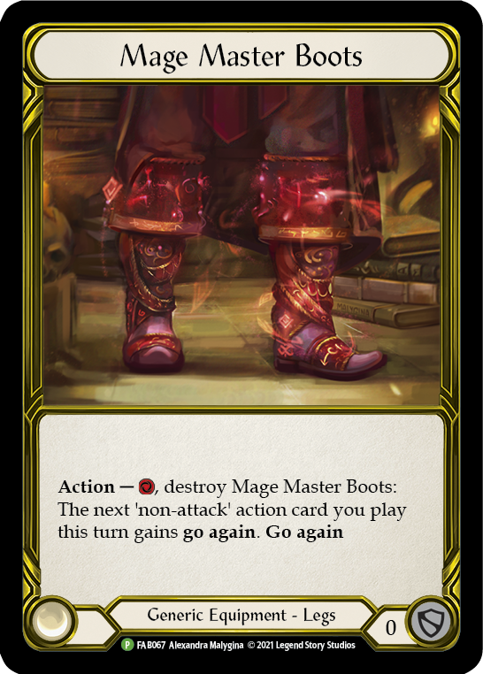 Image of Mage Master Boots (Golden) [FAB067] (Promo)  Cold Foil