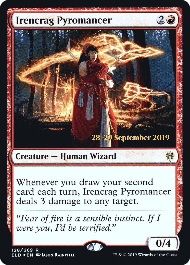 Image of Irencrag Pyromancer [Throne of Eldraine Prerelease Promos]