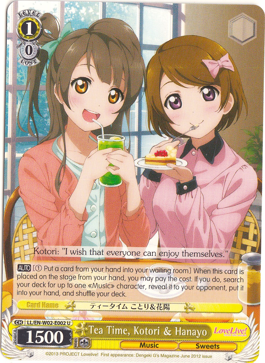 Image of Tea Time, Kotori & Hanayo (LL/EN-W02-E002 U) [Love Live! DX Vol.2]