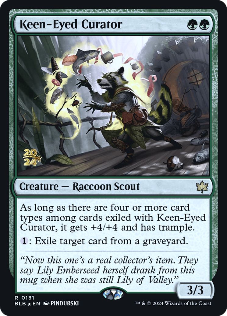 Image of Keen-Eyed Curator [Bloomburrow Prerelease Promos]
