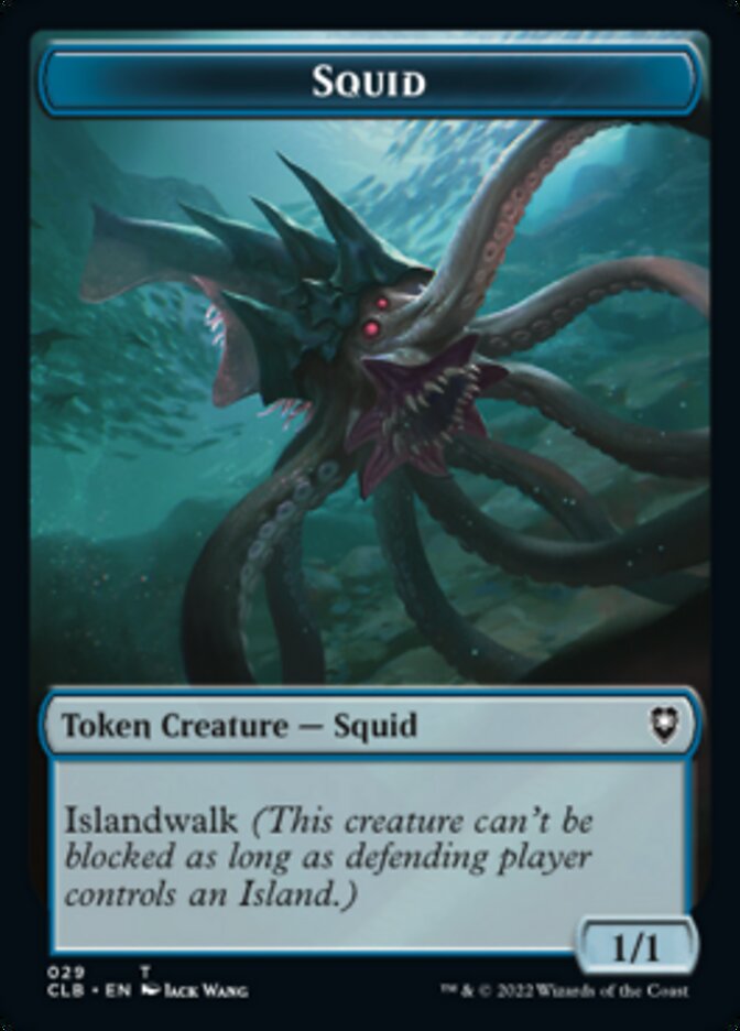 Image of Squid // Copy Double-Sided Token [Commander Legends: Battle for Baldur's Gate Tokens]