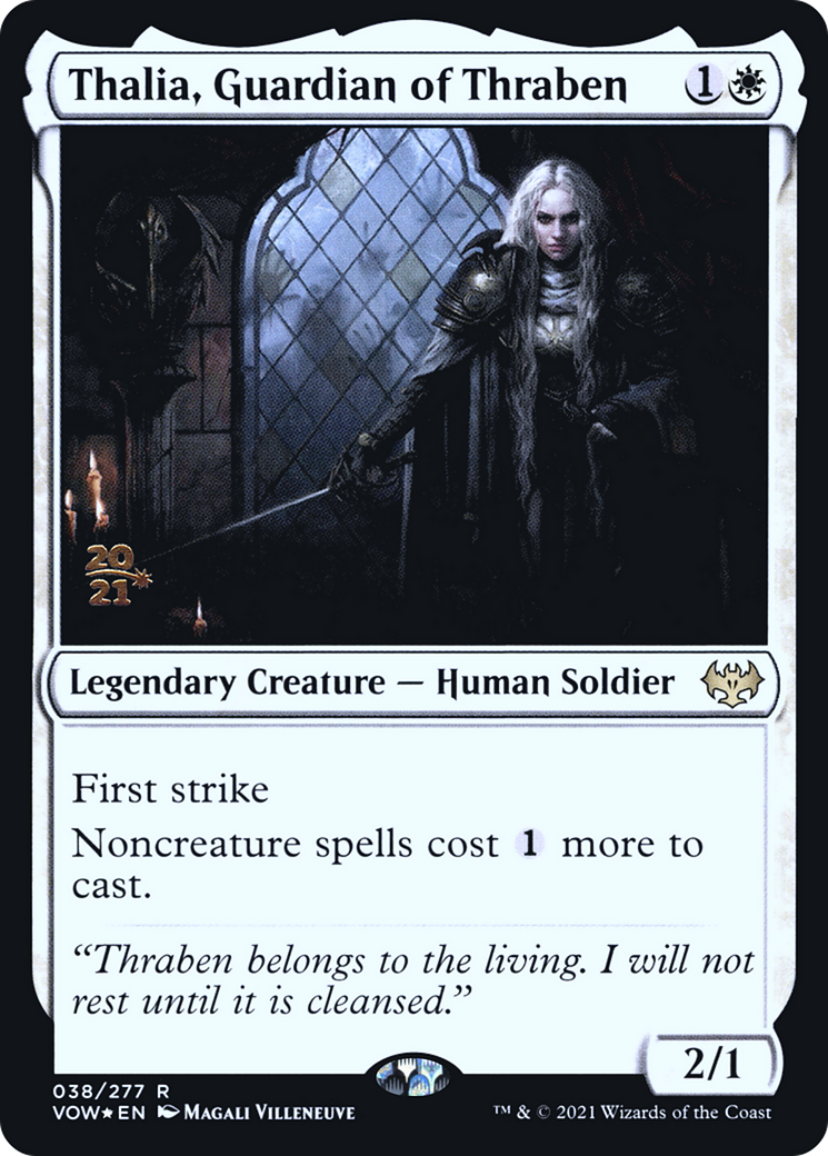 Image of Thalia, Guardian of Thraben [Innistrad: Crimson Vow Prerelease Promos]