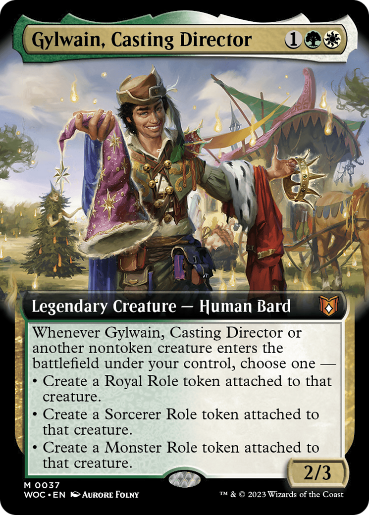 Image of Gylwain, Casting Director (Extended Art) [Wilds of Eldraine Commander]