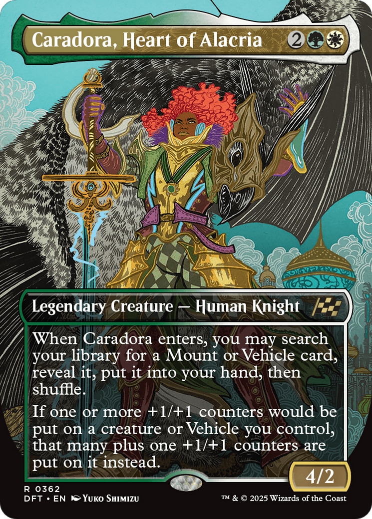 Image of Caradora, Heart of Alacria (Borderless) [Aetherdrift]