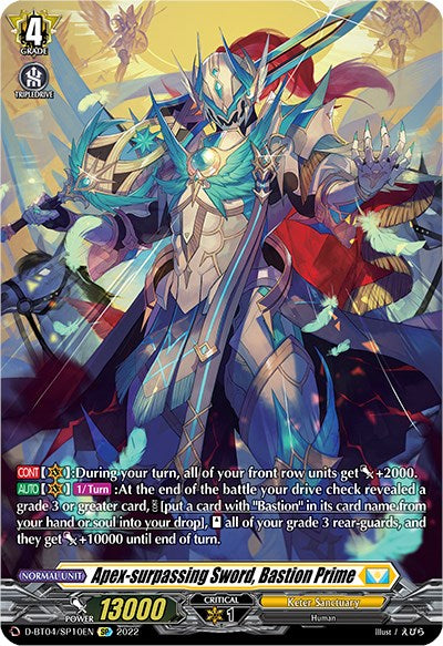 Image of Apex-surpassing Sword, Bastion Prime (D-BT04/SP10EN) [Awakening of Chakrabarthi]