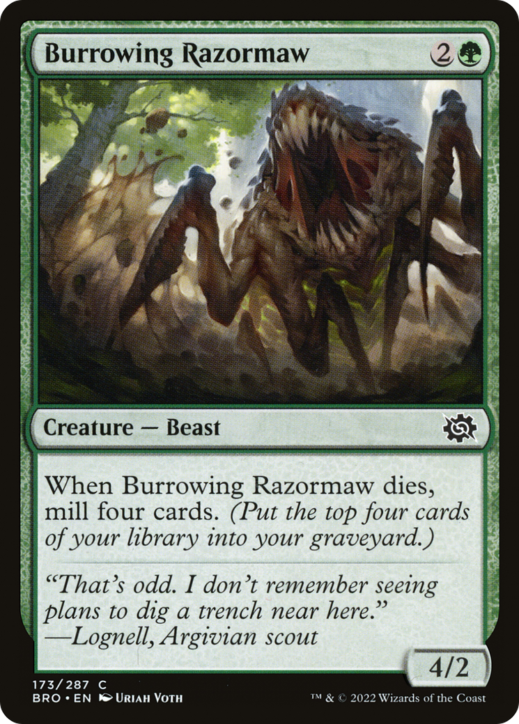 Image of Burrowing Razormaw [The Brothers' War]