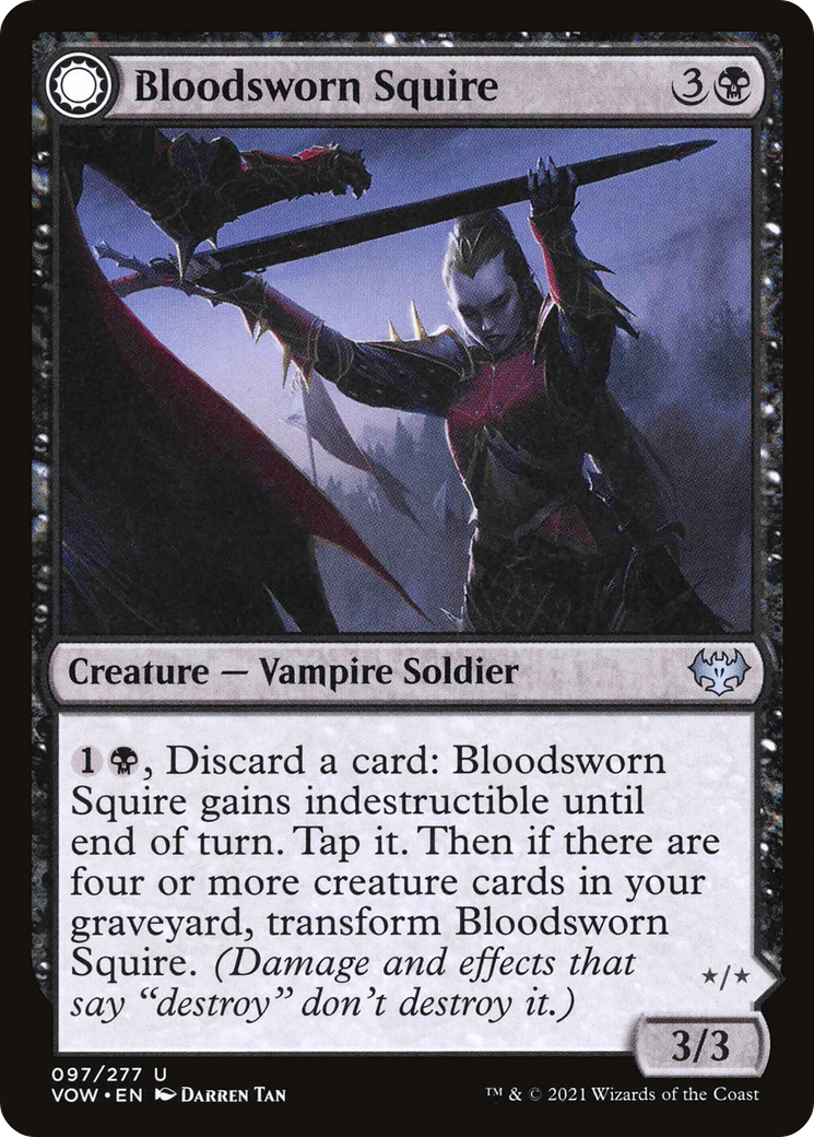 Image of Bloodsworn Squire // Bloodsworn Knight [Innistrad: Crimson Vow]