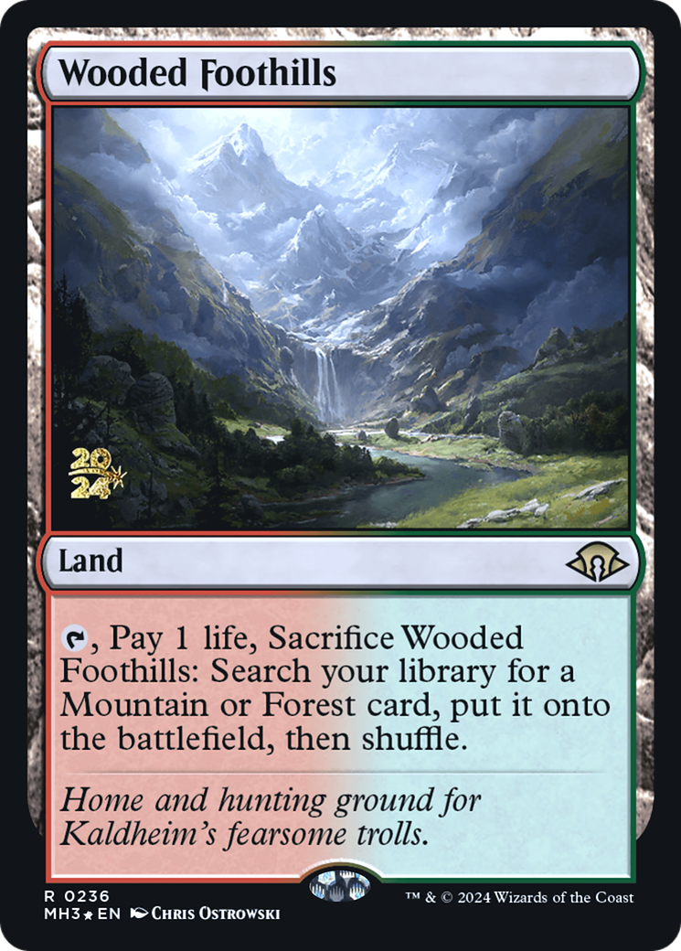Image of Wooded Foothills [Modern Horizons 3 Prerelease Promos]