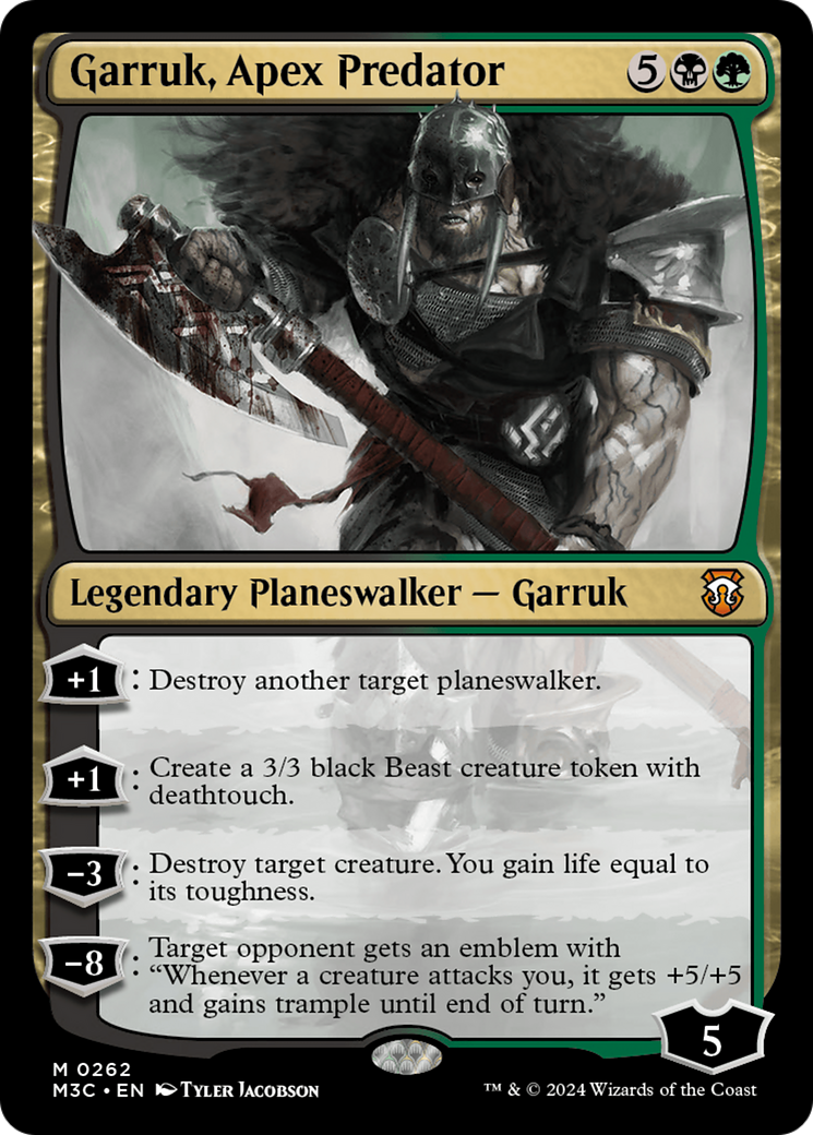 Image of Garruk, Apex Predator (Ripple Foil) [Modern Horizons 3 Commander]