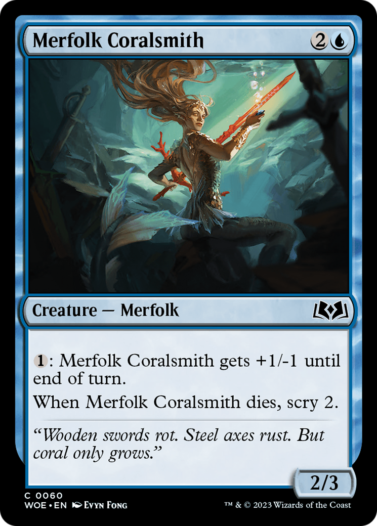 Image of Merfolk Coralsmith [Wilds of Eldraine]