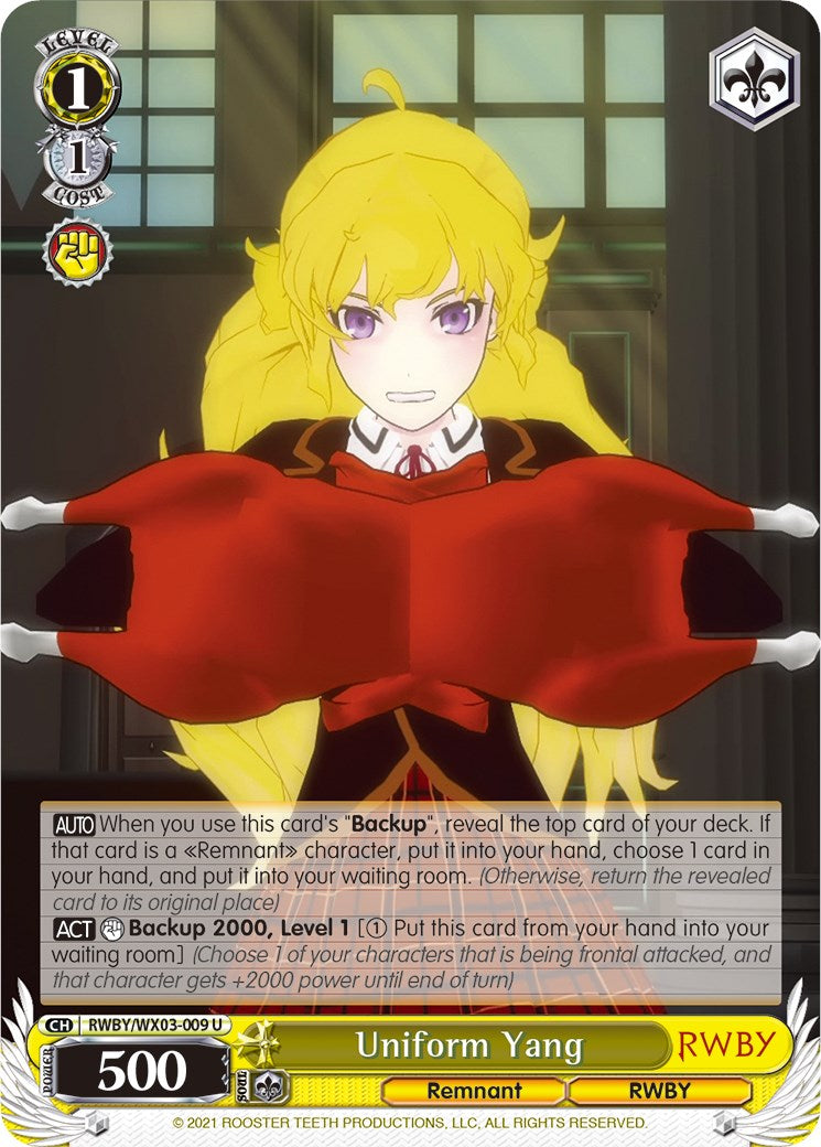 Image of Uniform Yang (RWBY/WX03-009 U) [RWBY]