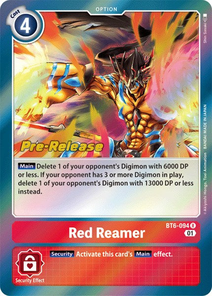 Image of Red Reamer [BT6-094] [Double Diamond Pre-Release Cards]