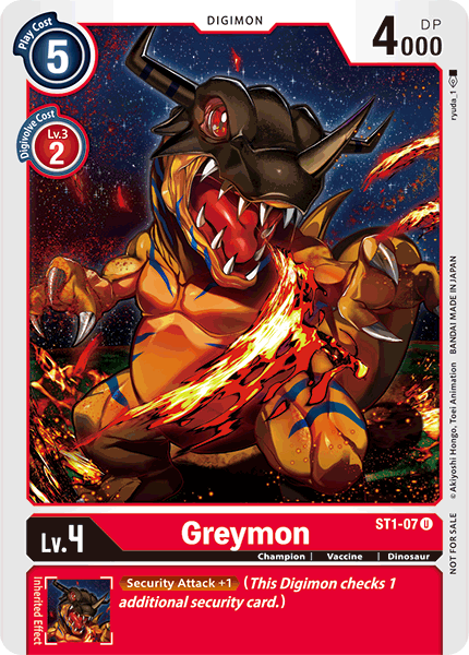 Image of Greymon [ST1-07] (Alternate Art) [Starter Deck: Gaia Red]