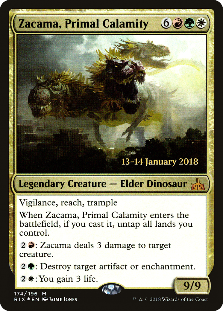 Image of Zacama, Primal Calamity [Rivals of Ixalan Prerelease Promos]