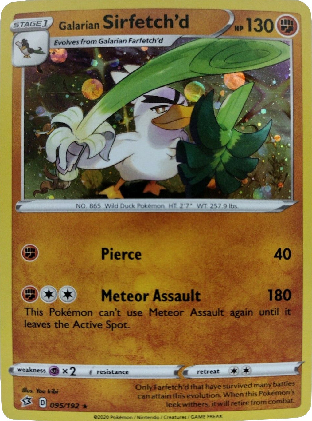Image of Galarian Sirfetch'd (095/192) (Cosmos Holo) [Sword & Shield: Rebel Clash]