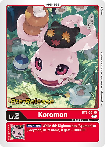 Image of Koromon [BT9-001] [X Record Pre-Release Promos]
