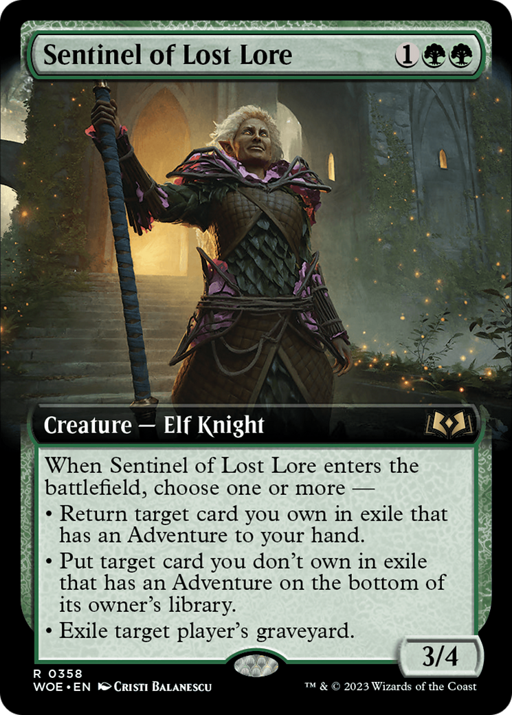 Image of Sentinel of Lost Lore (Extended Art) [Wilds of Eldraine]