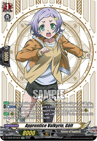 Image of Apprentice Valkyrie, Goll (D-TB02/SP03EN) [Record of Ragnarok]