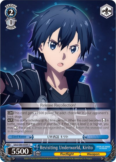 Image of Revisiting Underworld, Kirito (SAO/S80-E095 C) [Sword Art Online -Alicization- Vol.2]