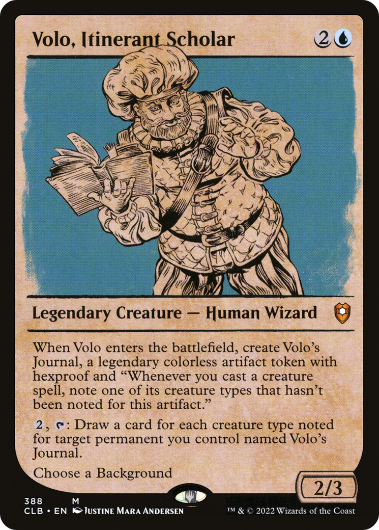 Image of Volo, Itinerant Scholar (Showcase) [Commander Legends: Battle for Baldur's Gate]