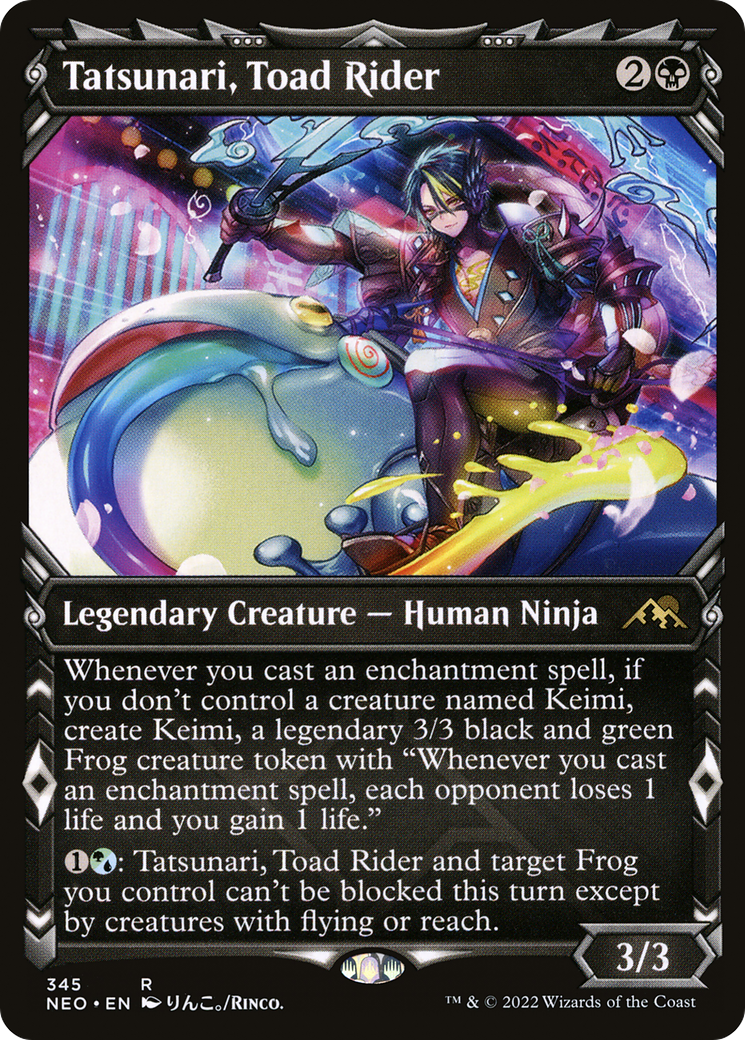 Image of Tatsunari, Toad Rider (Showcase Ninja) [Kamigawa: Neon Dynasty]