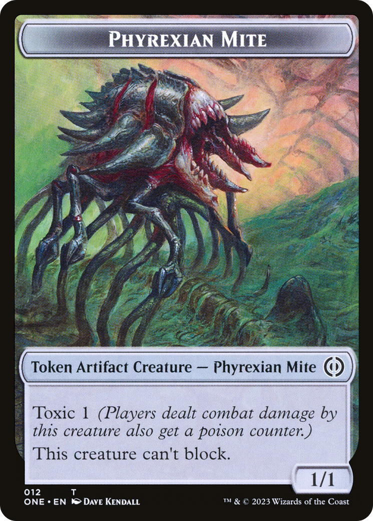 Image of Phyrexian Mite (012) // Drone Double-Sided Token [Phyrexia: All Will Be One Tokens]