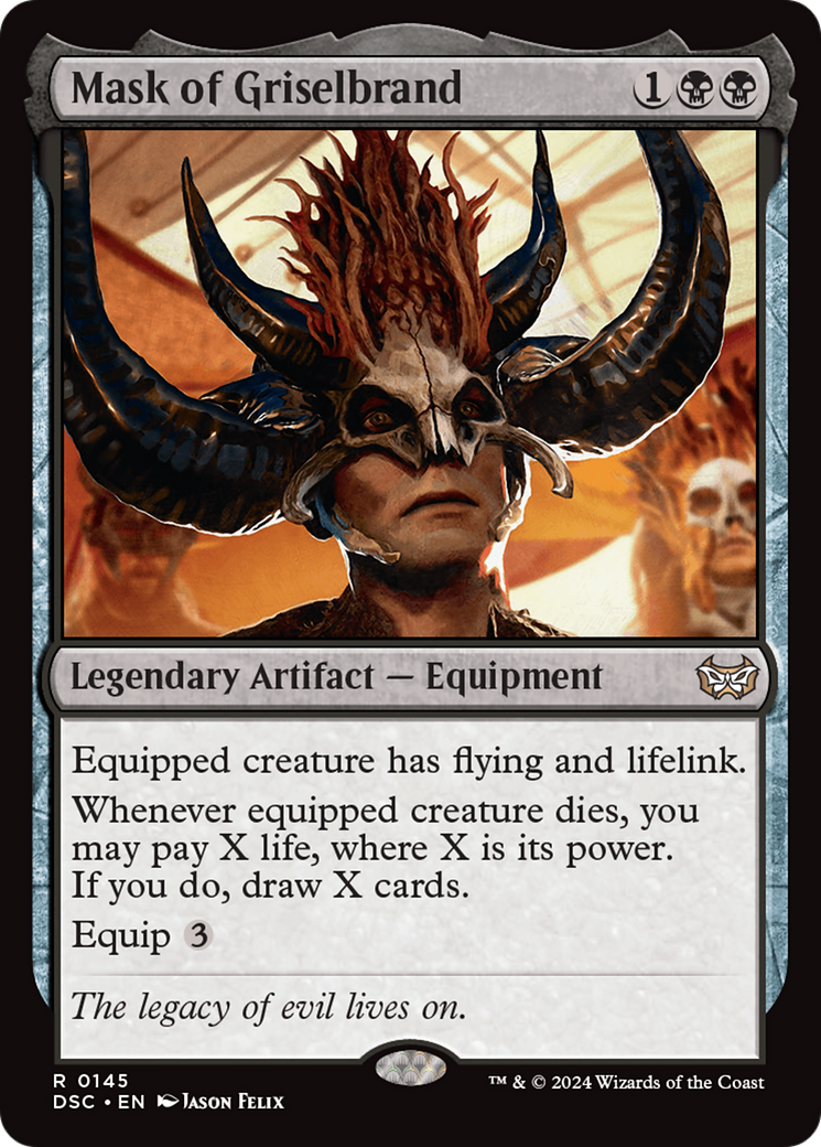 Image of Mask of Griselbrand [Duskmourn: House of Horror Commander]