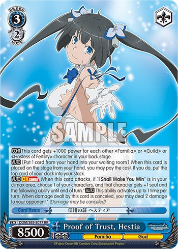 Image of Proof of Trust, Hestia (DDM/S88-E077 RR) [Is it Wrong to Try to Pick Up Girls in a Dungeon?]