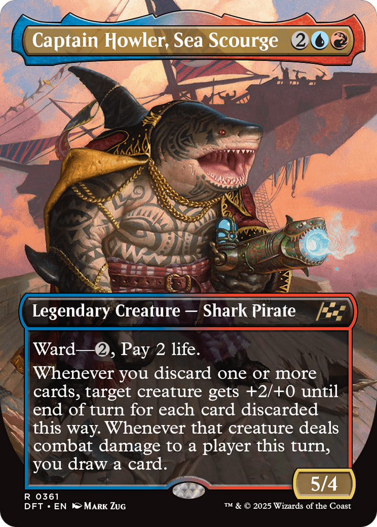 Image of Captain Howler, Sea Scourge (Borderless) [Aetherdrift]