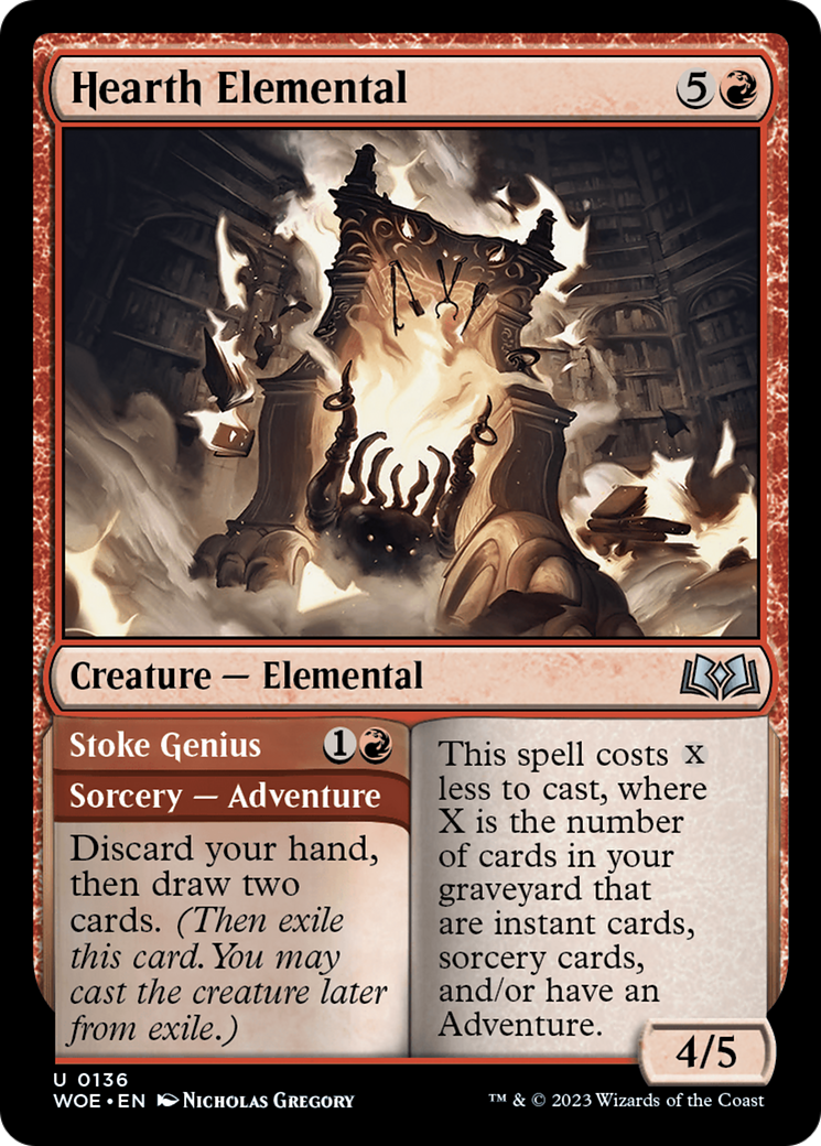 Image of Hearth Elemental // Stoke Genius [Wilds of Eldraine]