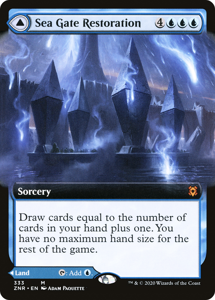 Image of Sea Gate Restoration // Sea Gate, Reborn (Extended Art) [Zendikar Rising]
