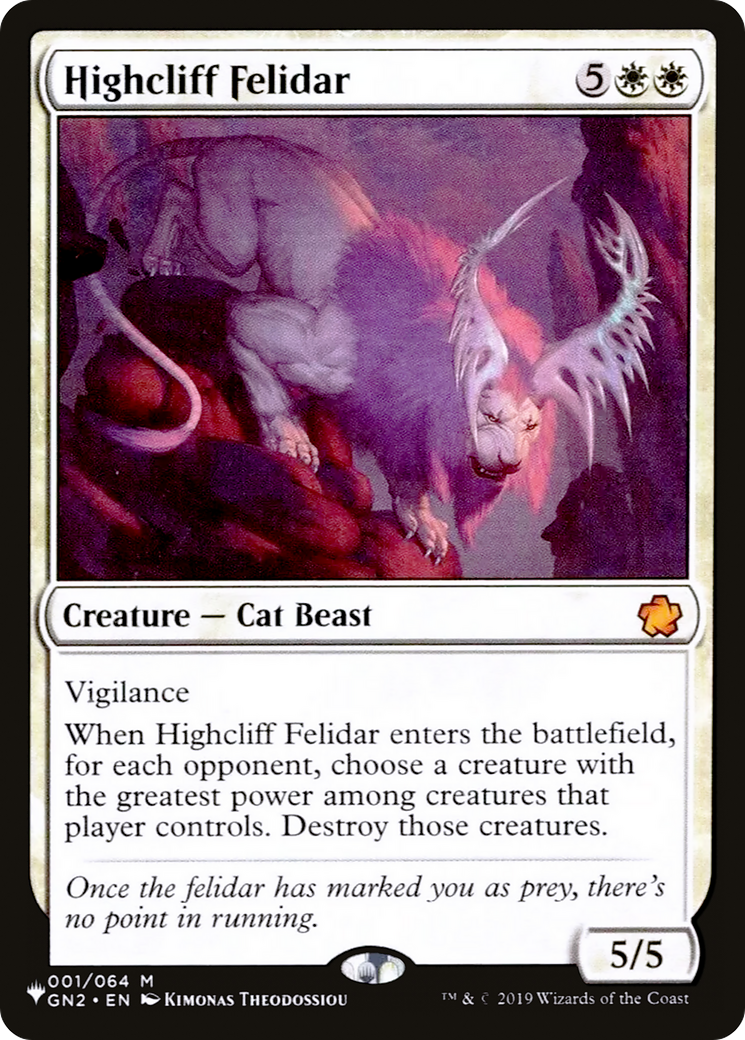 Image of Highcliff Felidar [The List]