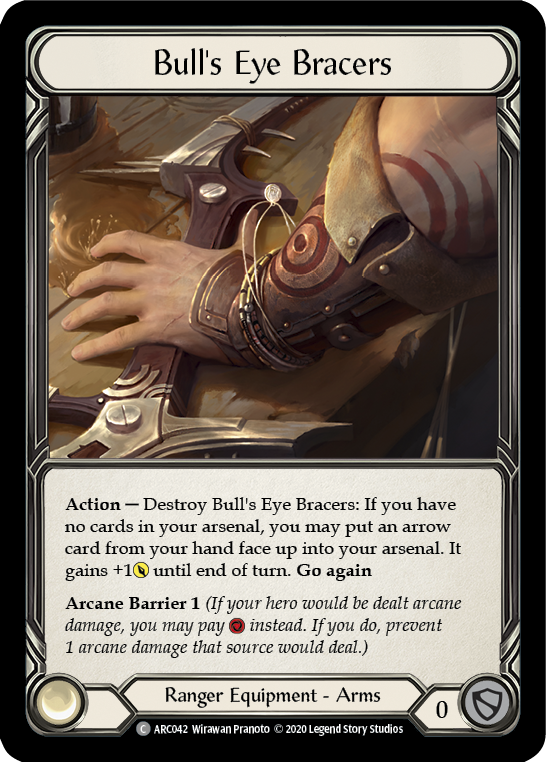 Image of Bull's Eye Bracers [U-ARC042] (Arcane Rising Unlimited)  Unlimited Rainbow Foil