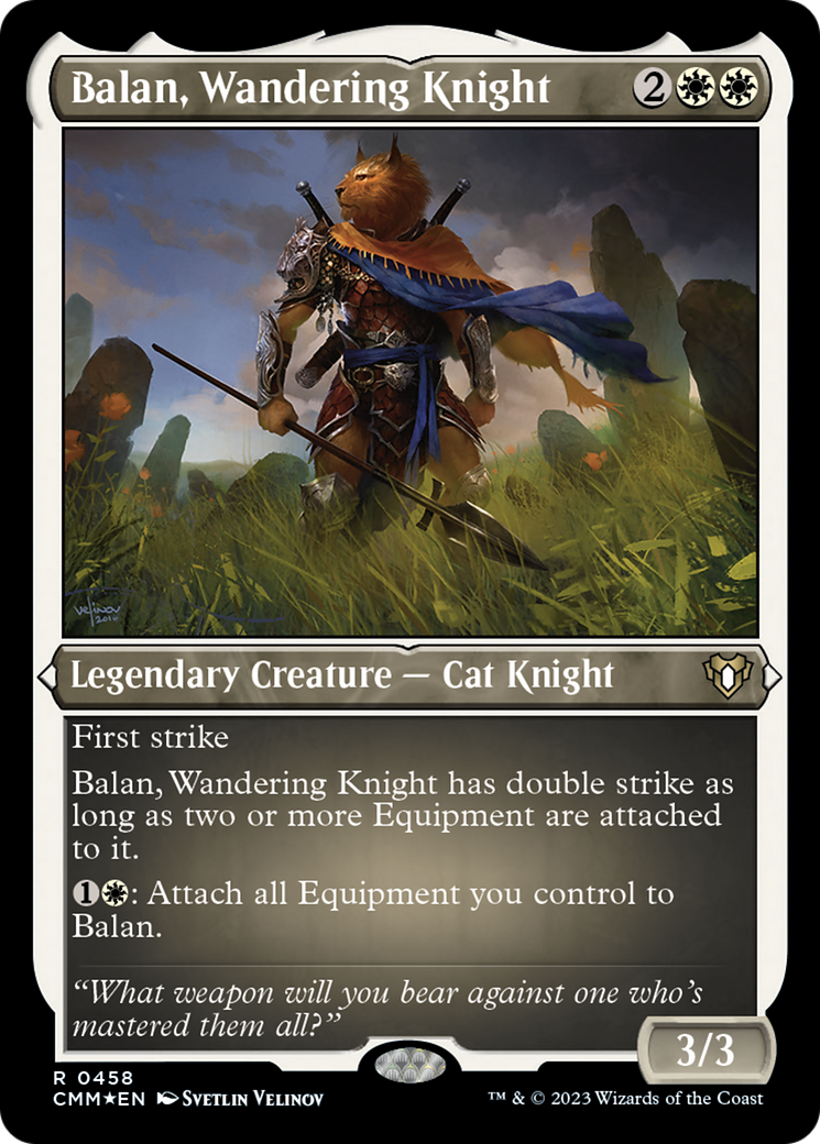 Image of Balan, Wandering Knight (Foil Etched) [Commander Masters]