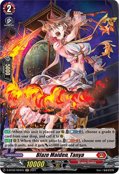 Image of Blaze Maiden, Tanya (D-BT02/H04EN) [A Brush with the Legends]
