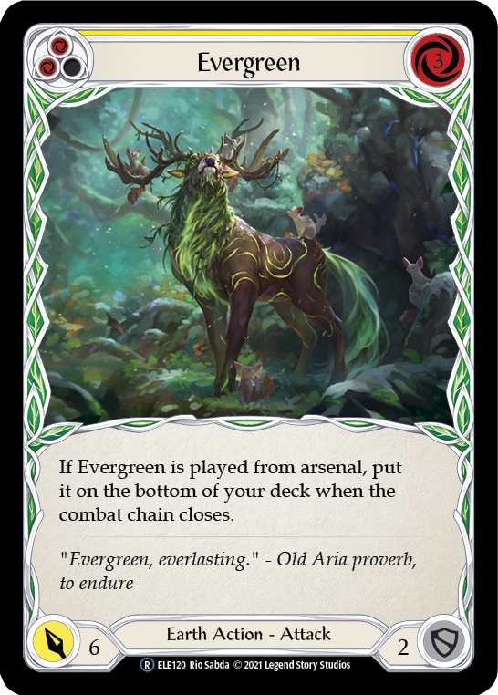 Image of Evergreen (Yellow) [U-ELE120] (Tales of Aria Unlimited)  Unlimited Rainbow Foil