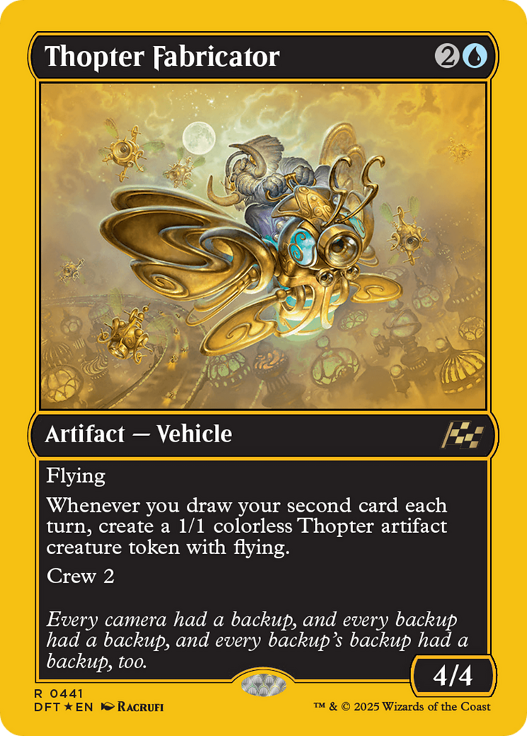 Image of Thopter Fabricator (First-Place Foil) [Aetherdrift]