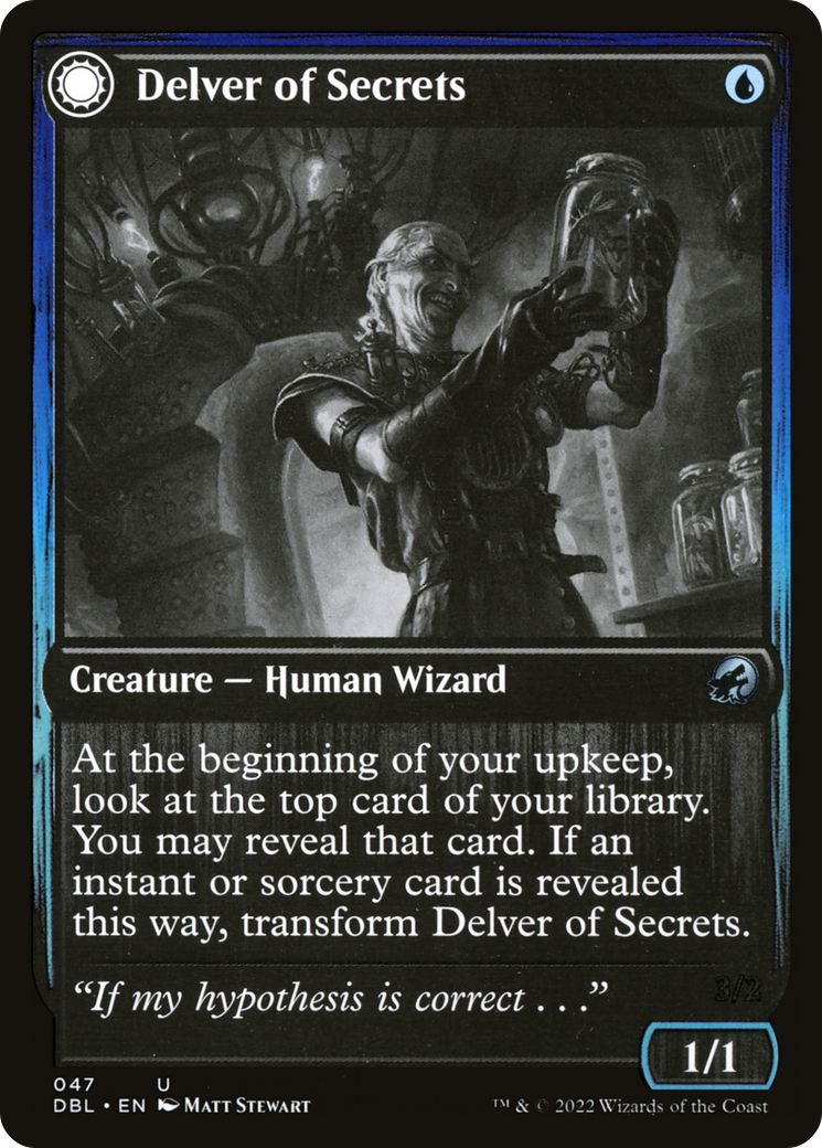 Image of Delver of Secrets // Insectile Aberration [Innistrad: Double Feature]