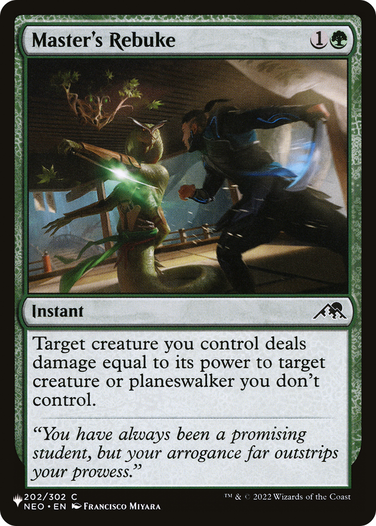 Image of Master's Rebuke [The List]