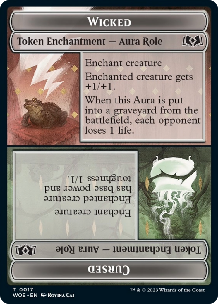 Image of Wicked Role // Cursed Role Token [Wilds of Eldraine Tokens]