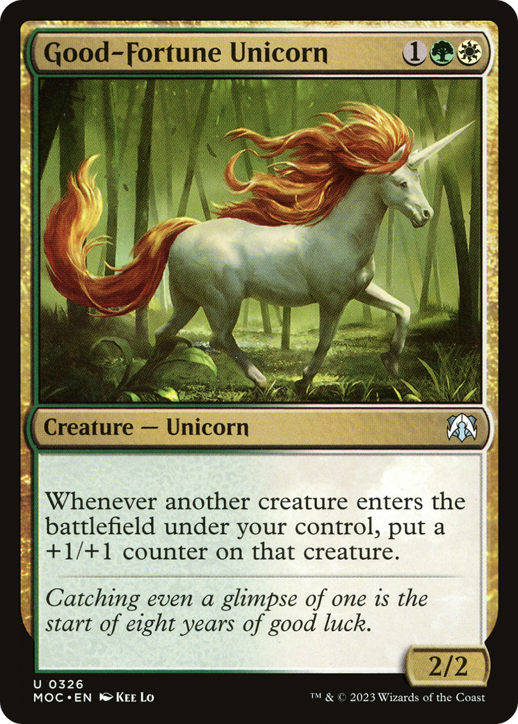 Image of Good-Fortune Unicorn [March of the Machine Commander]
