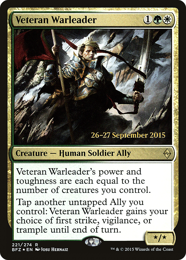 Image of Veteran Warleader [Battle for Zendikar Prerelease Promos]