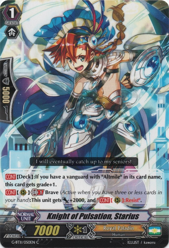 Image of Knight of Pulsation, Starius (G-BT11/050EN) [Demonic Advent]