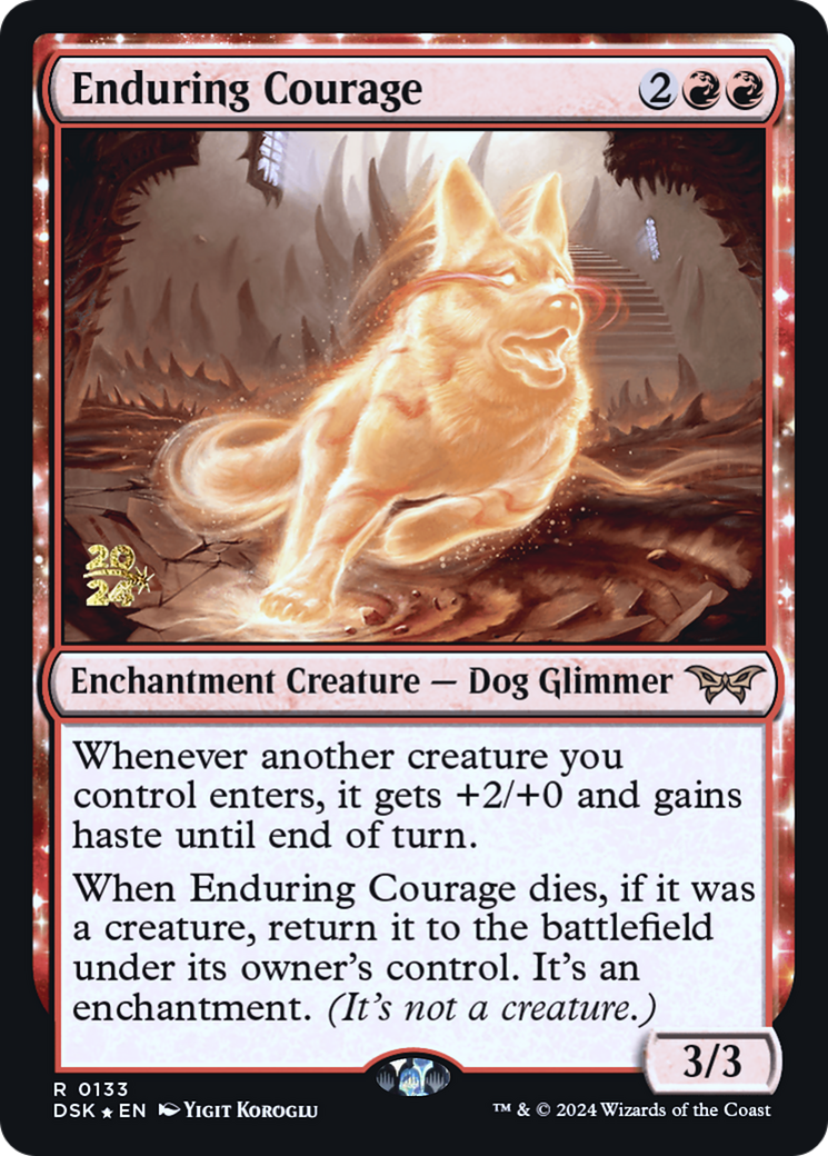 Image of Enduring Courage [Duskmourn: House of Horror Prerelease Promos]