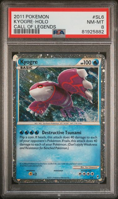 Image of KYOGRE (CALL OF LEGENDS) SL6 PSA 8