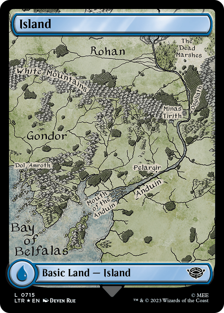 Image of Island (0715) (Surge Foil) [The Lord of the Rings: Tales of Middle-Earth]