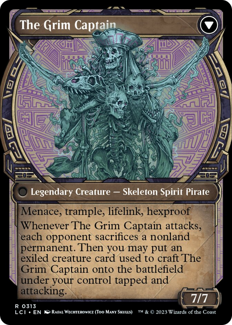 Image of Throne of the Grim Captain // The Grim Captain (Showcase) [The Lost Caverns of Ixalan]