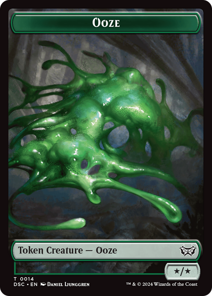 Image of Insect (0011) // Ooze (0014) Double-Sided Token [Duskmourn: House of Horror Commander Tokens]